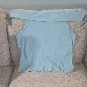 Old Navy Light Blue Ribbed Tank Top